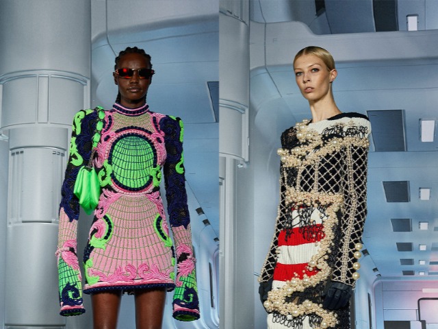 Оливье Рустен отправил свои архивные творения Balmain в космос, но пока только виртуально