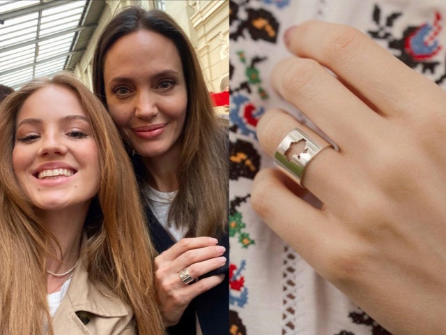 Анджеліну Джолі помітили у срібній каблучці з зображенням карти України