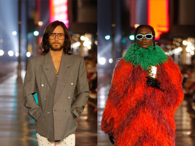 Маколей Калкин и Джаред Лето на подиуме, Гвинет Пэлтроу в первом ряду: Gucci посвятили весеннюю коллекцию Голливуду