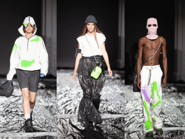 Переработанный пластик и брутальный шик на показе Roussin