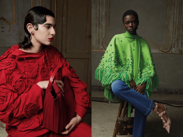 Худи в пайетках, объемные розы и бахрома из ниток: Valentino выпустили круизную коллекцию