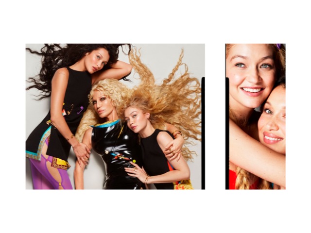 Женский клуб: Донателла Версаче и сестры Хадид снялись в рекламе Versace